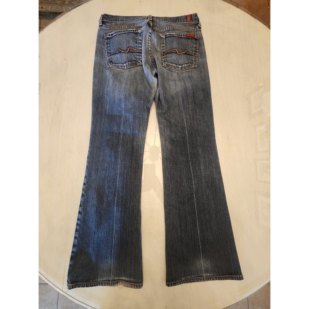 7 For All Mankind Women's Denim Flare Jean SZ 28 Low Rise Y2K - Picture 3 of 11